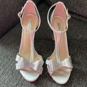 INC International concepts size 9 1/2 Silver Bling high heels. Never been worn.